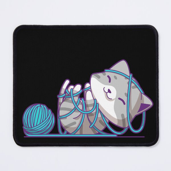 Item preview, Cat Playing with Yarn Funny Crochet Meme designed and sold by YURISPACE.