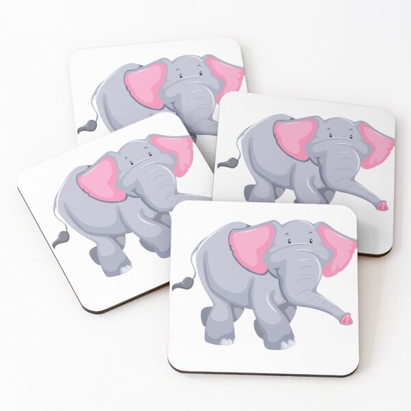 Item preview, Playful walking Cartoon Elephant Doodle art Clumsy Elephant Delights Smiling in  designed and sold by GeepoxCreations.