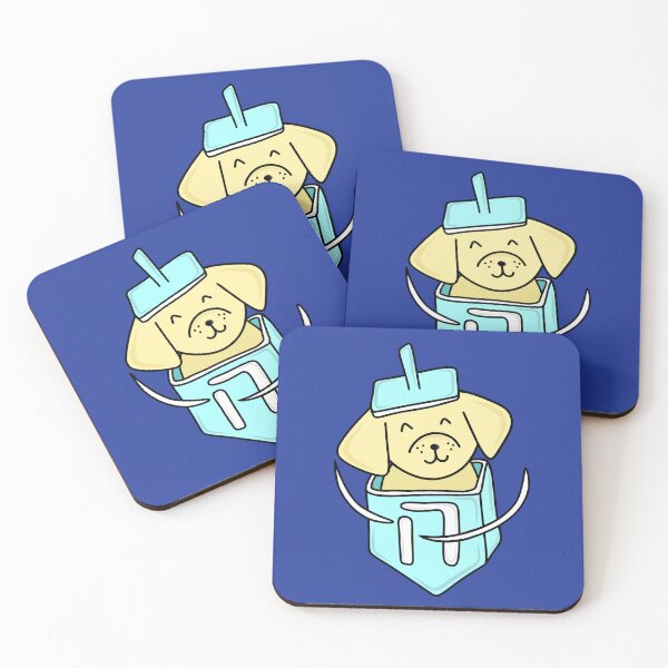 Item preview, Adorable Hanukkah Dog Cartoon Spinning in a Light Blue Dreidel, made by EndlessEmporium designed and sold by EndlessEmporium.