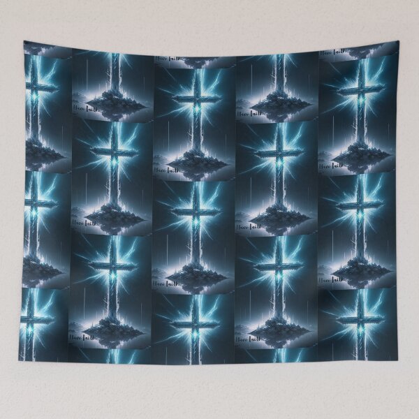 Item preview, Divine Illumination: Lightning-Struck Cross designed and sold by CreateUniverse.