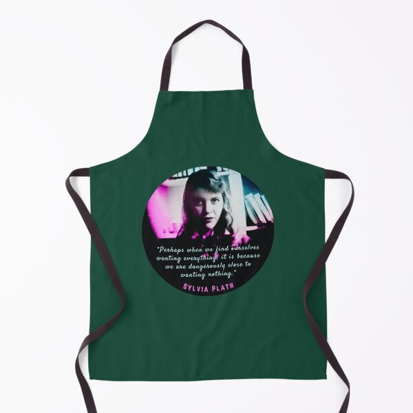 Item preview, Sylvia Plath portrait and quote: Perhaps when we find ourselves wanting everything... designed and sold by artbleed.