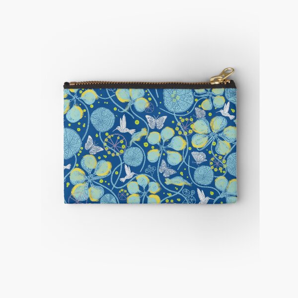 Artikelvorschau, Afrikanischer Kapuzinerkresse-Garten (Pantone Lapis-Blau) N4 entworfen und verkauft von HelenPDesigns.