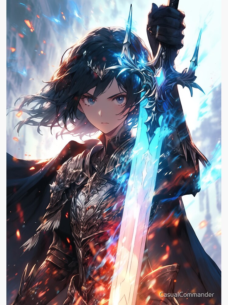 Thumbnail 3 of 3, Sticker, Blade of Radiance: The Warrior's Valor designed and sold by CasualCommander.