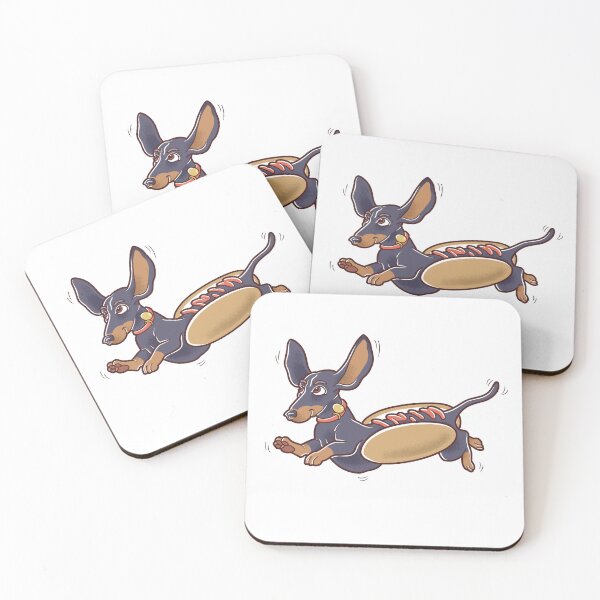 Item preview, Cute Running Hot Dog Dachshund designed and sold by Mhaddie.