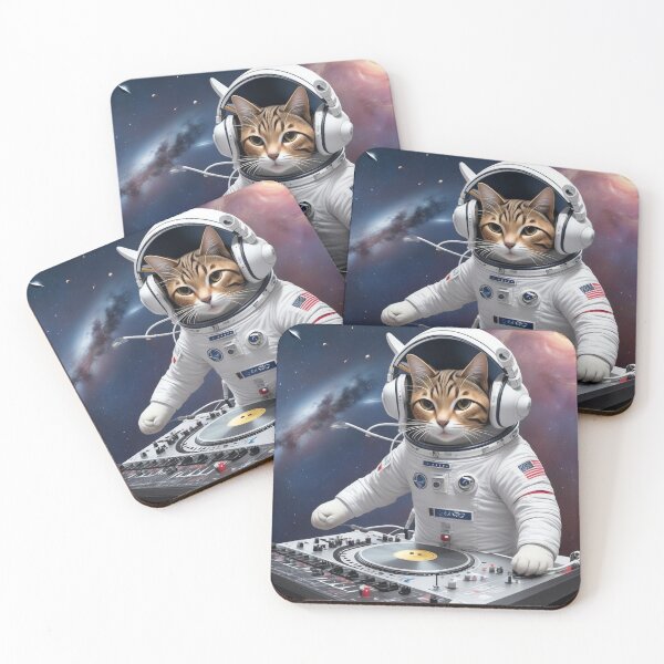 Item preview, dj cat in space 2 designed and sold by mextrance.