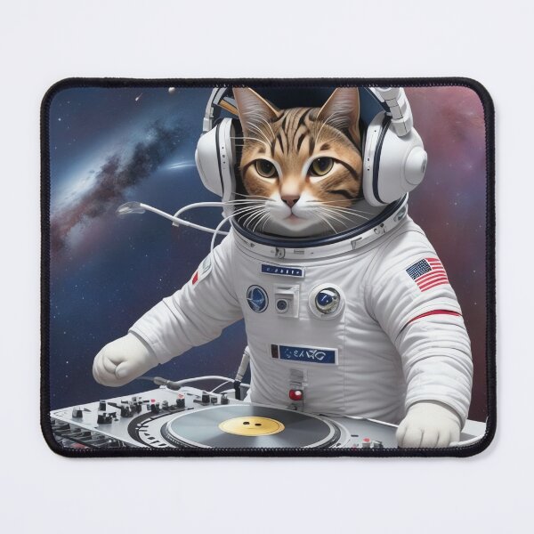 Item preview, dj cat in space 2 designed and sold by mextrance.