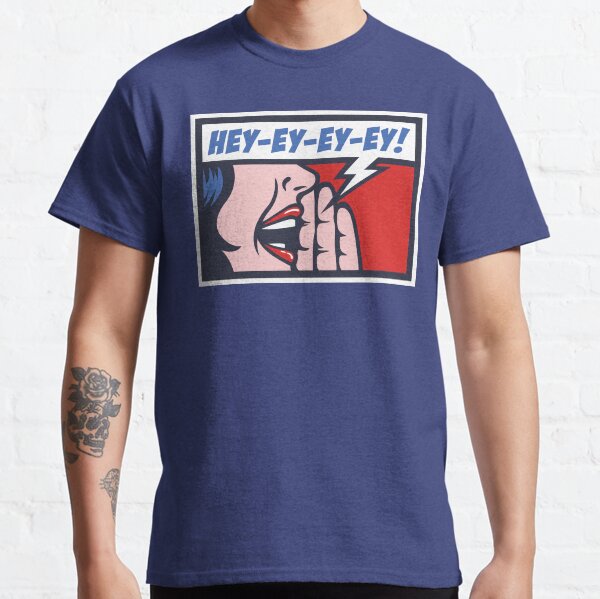 Hey-Ey-Ey-Ey Let's Go Buffalo Pop Art Comic Book Style Woman Yelling Bills Mafia Classic T-Shirt