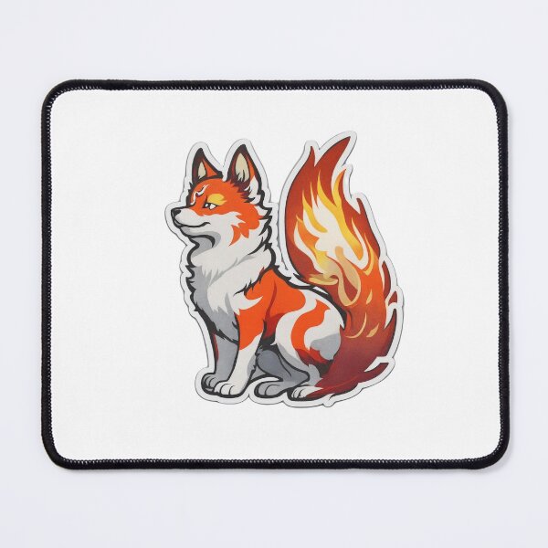 Item preview, Sticker Chiba Dog Tail Flame designed and sold by AniDogCat.
