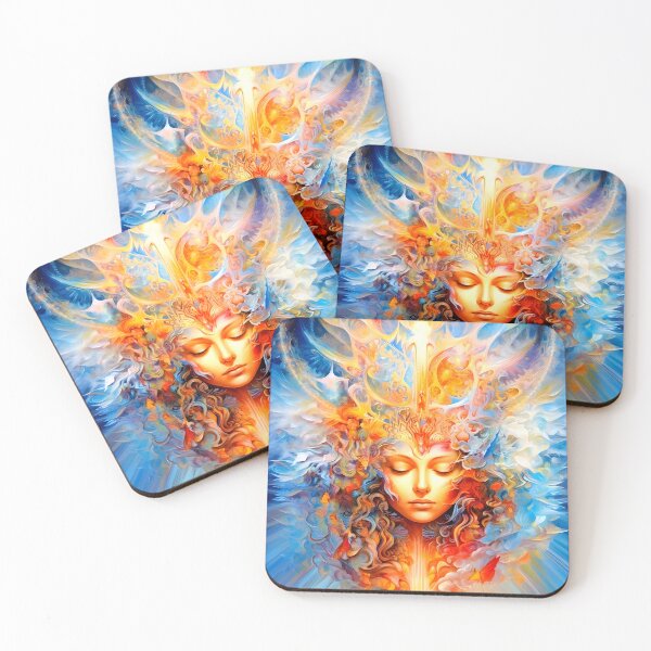 Item preview, Abstract woman portrait during her meditation designed and sold by NRGArtwork.