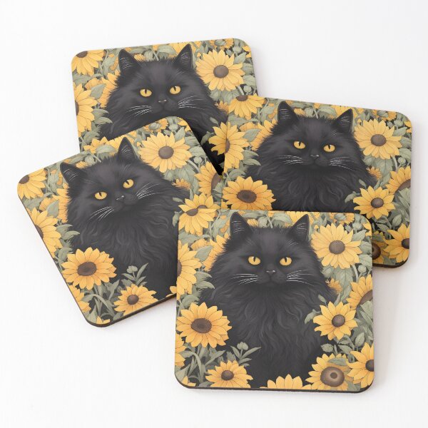 Item preview, Feline Garden Delight: Retro Vintage Cat Florals designed and sold by KittyStampedeCo.