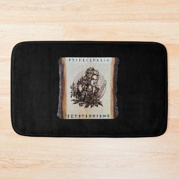 Item preview, Valkyrie pyrography print! wood texture designed and sold by BTW-byMargo.