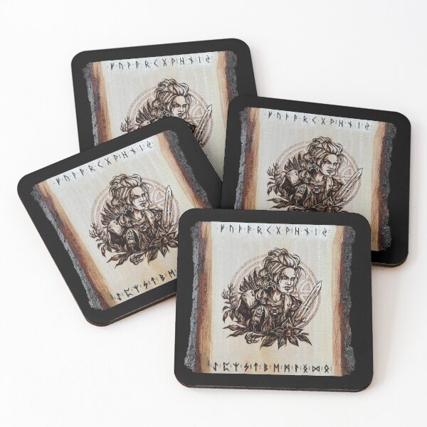 Item preview, Valkyrie pyrography print! wood texture designed and sold by BTW-byMargo.