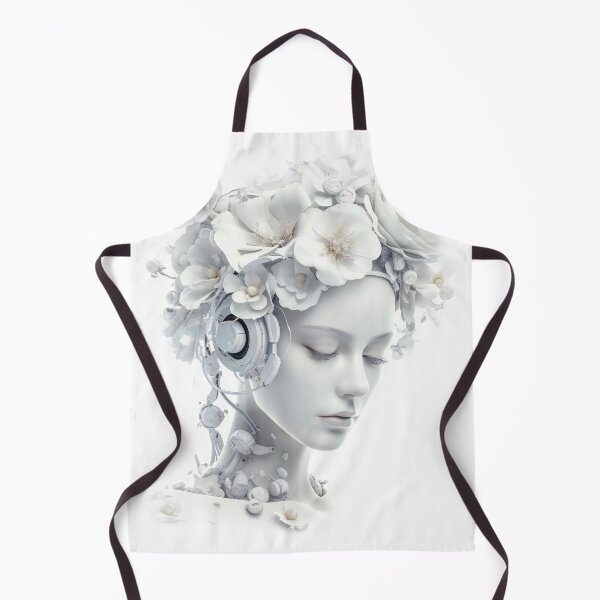 Item preview, White Android Wearing Flowers designed and sold by AdrianGrosu.