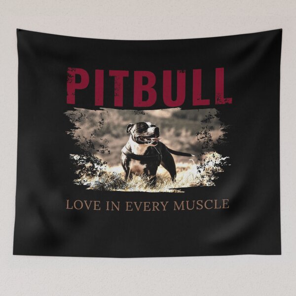 Item preview, PITBULL - love in every muscle - cool red design designed and sold by DarkDesign69.
