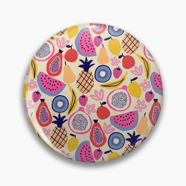 Item preview, Colorful tropical fruits in cream designed and sold by Illustrated by Nat.