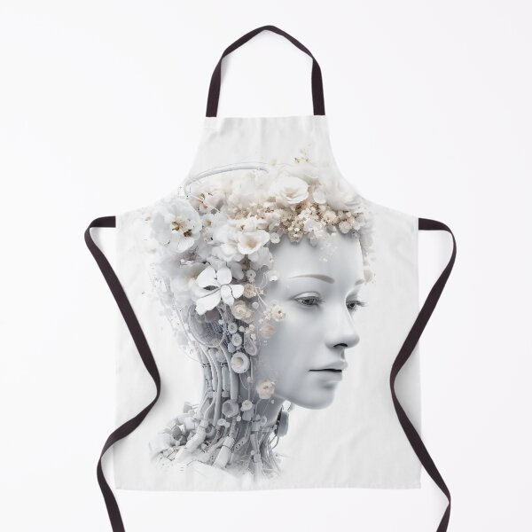 Item preview, White Android Wearing Flowers designed and sold by AdrianGrosu.