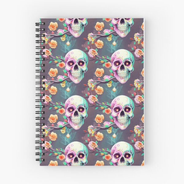 Item preview, Skull with Flowers and Branches designed and sold by GreenStardust.