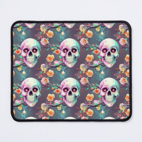 Item preview, Skull with Flowers and Branches designed and sold by GreenStardust.