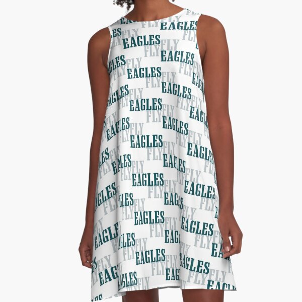 Philadelphia Eagles Womens Long Sleeve Dress V-Neck T-shirt Dress Loose  Sundress