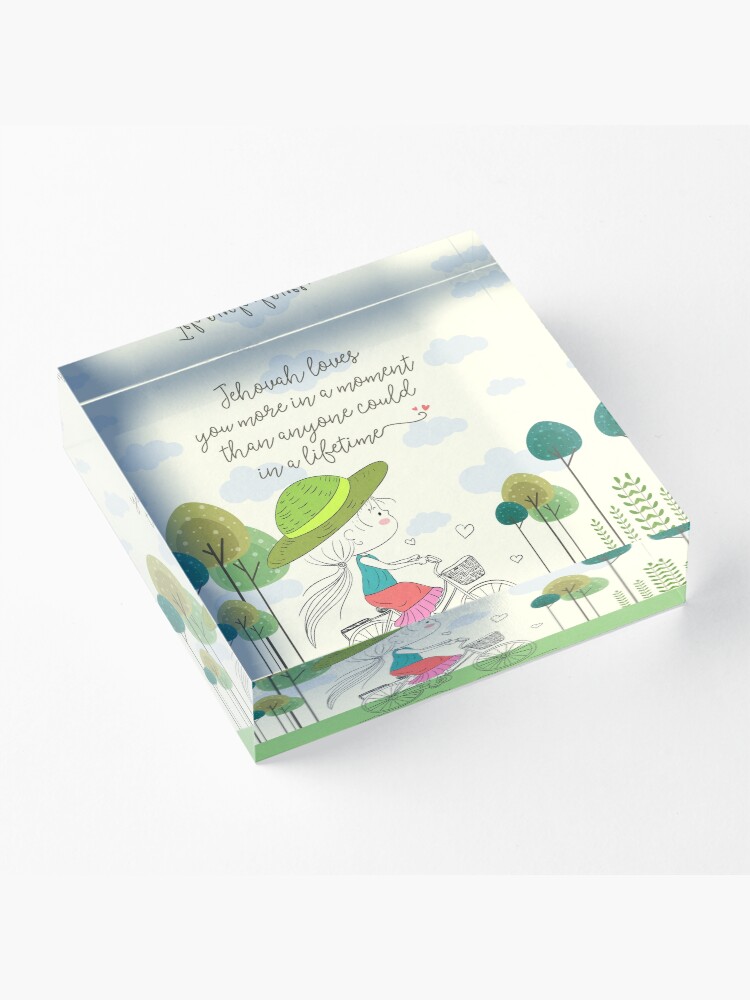 Alternate view of Jehovah Loves You Acrylic Block
