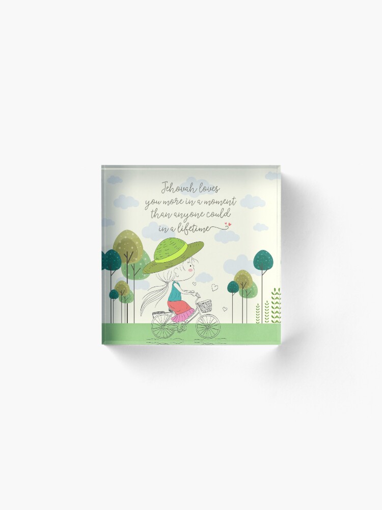 Alternate view of Jehovah Loves You Acrylic Block