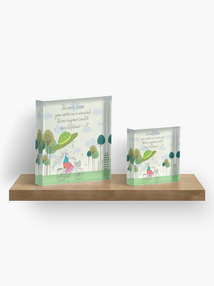 Alternate view of Jehovah Loves You Acrylic Block