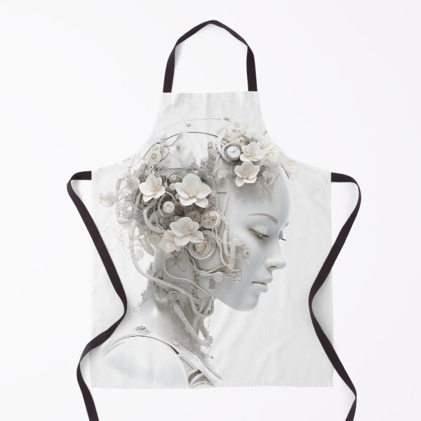 Item preview, White Android Wearing Flowers designed and sold by AdrianGrosu.