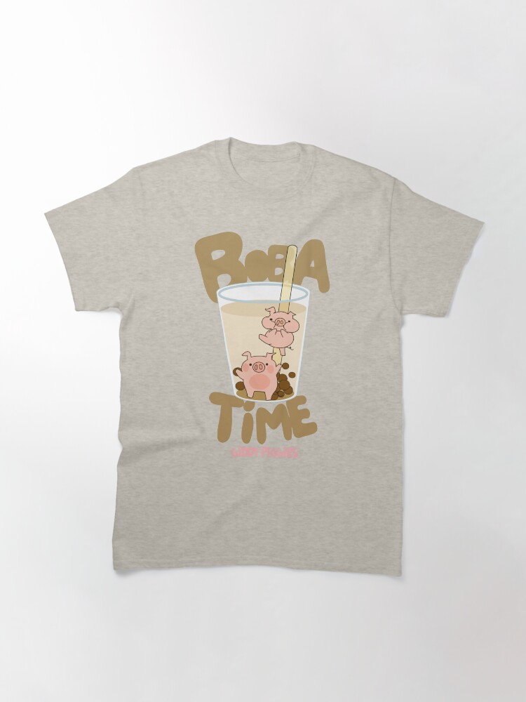 Thumbnail 3 of 7, Classic T-Shirt, Giddy Piggies Boba Time designed and sold by loopcreations.