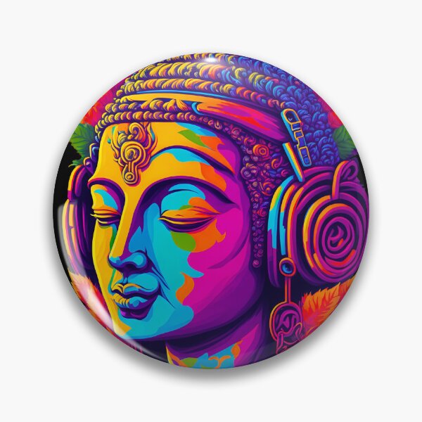 Item preview, Colorful Buddha trippy pop art designed and sold by ZenStickConcept.