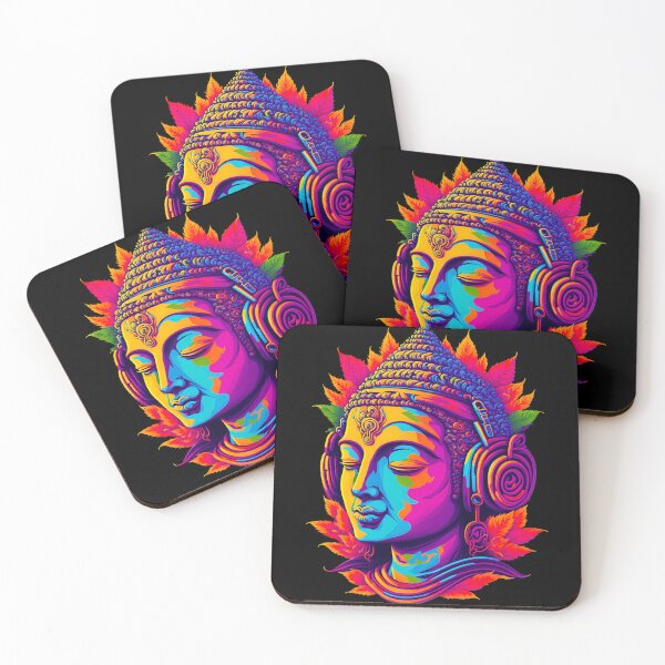 Item preview, Colorful Buddha trippy pop art designed and sold by ZenStickConcept.