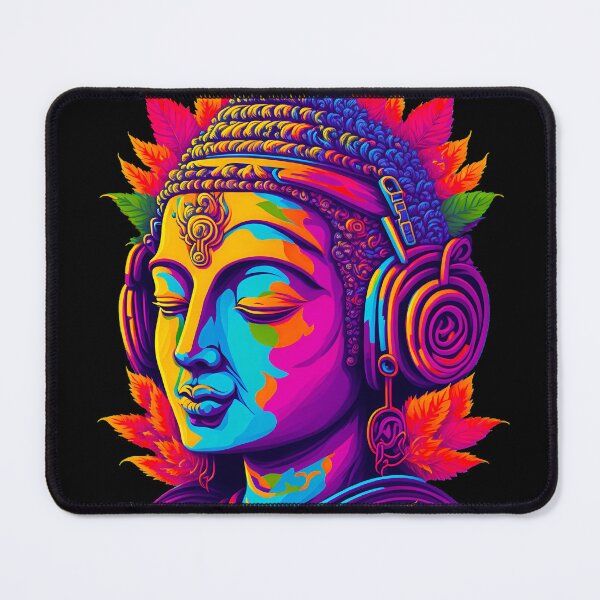 Item preview, Colorful Buddha trippy pop art designed and sold by ZenStickConcept.