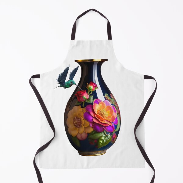 Item preview, hummingbird, pitcher and flowers designed and sold by lafranc.
