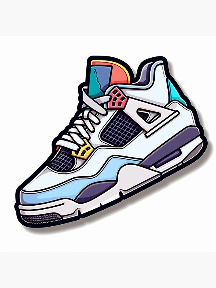 Nike Air Jordan 4 Vector Art Sticker for Sale by Bashabill