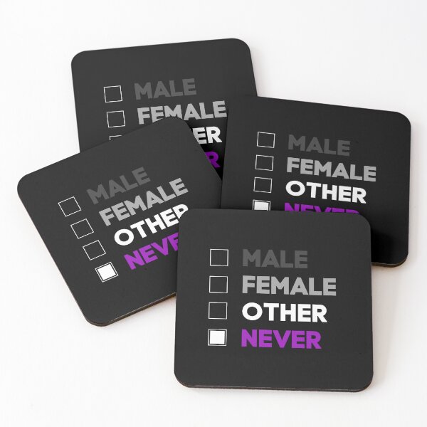 Item preview, Male Female Other Never. Asexual Pride designed and sold by Subtle Pride Shop.