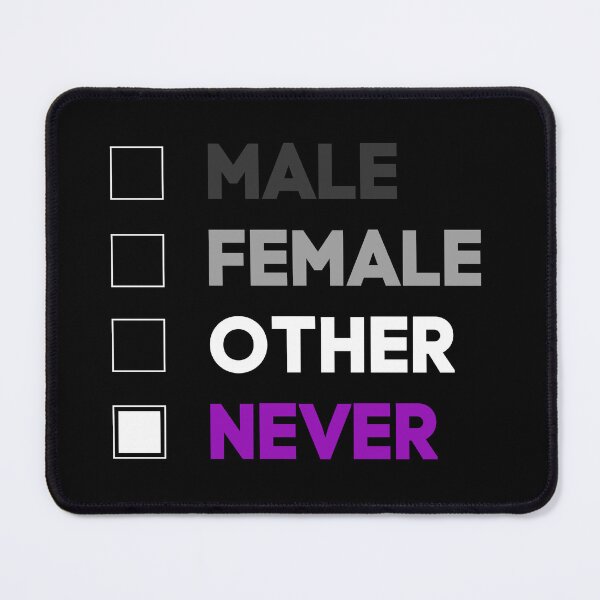 Item preview, Male Female Other Never. Asexual Pride designed and sold by Subtle Pride Shop.