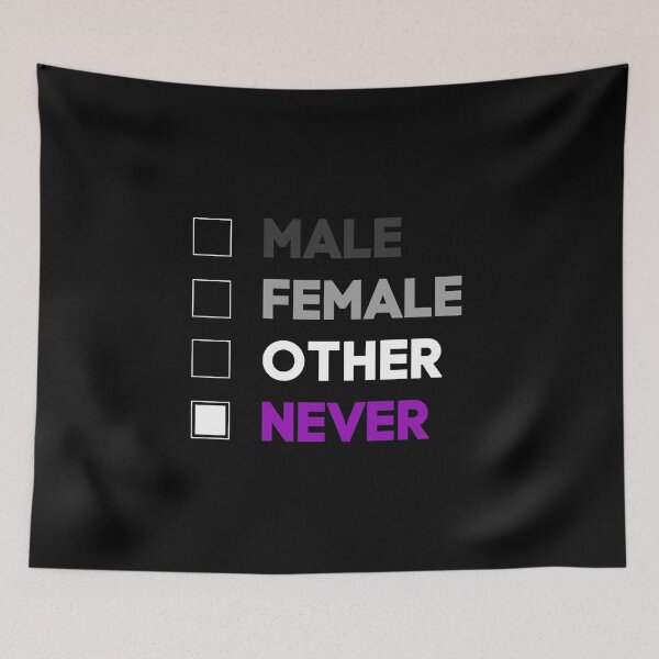 Item preview, Male Female Other Never. Asexual Pride designed and sold by Subtle Pride Shop.