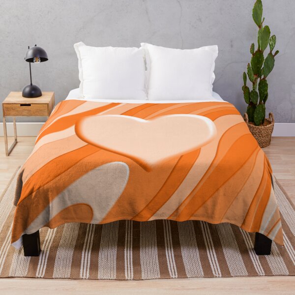 Item preview, Trippy Heart Orange Retro Pop Abstract Plastic Print Pattern designed and sold by kierkegaard.