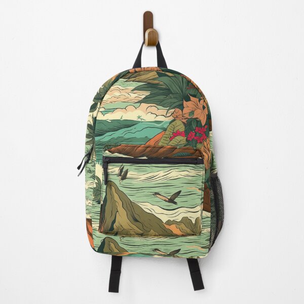 Item preview, Hawaii Travel Poster Inspired Illustration Bold Pattern designed and sold by EverettAtlas.