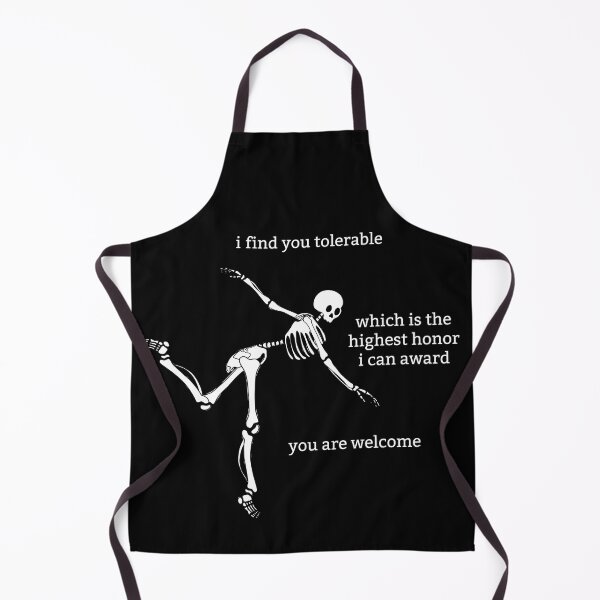 Item preview, Sassy Skeleton "I find you tolerable" Funny Saying designed and sold by sassyskeleton.
