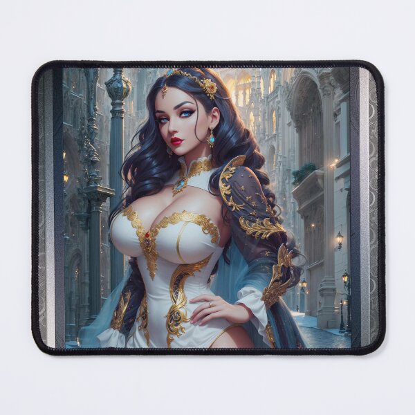 Item preview, The Majestic Beauty Of Ariquisana Of Rheminoust Captivating AI Concept Art Portrait by Xzendor7 designed and sold by Xzendor7 Digital Art Creations.