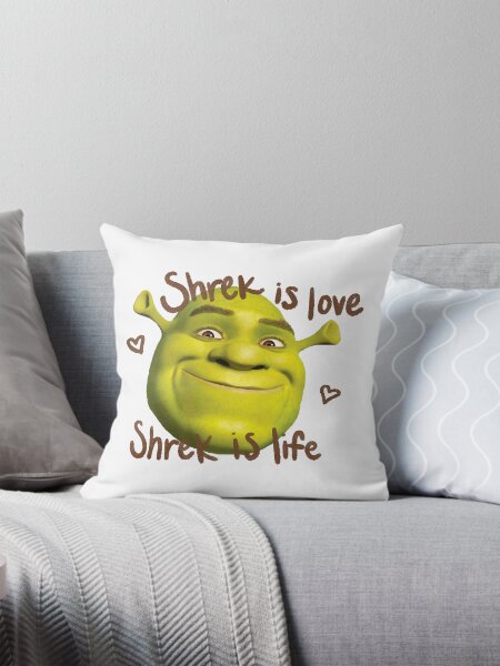 Vista previa del artículo con la obra «Shrek es amor Shrek es vida», diseñado y vendido por dragonwagshop.