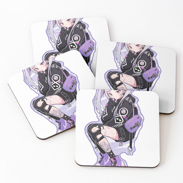 Item preview, Anime Purple Cyberpunk Goth Girl Sticker  designed and sold by Drahcnayel.