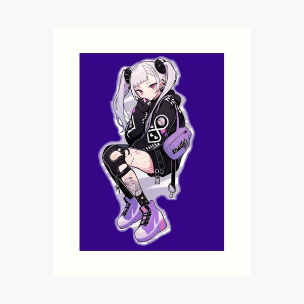 Purple Goth Girl Art Prints for Sale