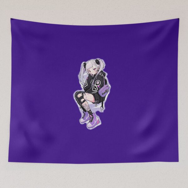 Item preview, Anime Purple Cyberpunk Goth Girl Sticker  designed and sold by Drahcnayel.