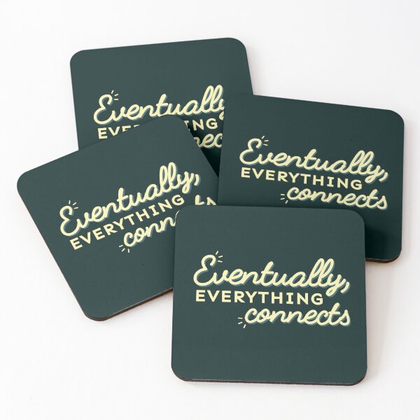 Item preview, Eventually, Everything Connects - Cream & Teal designed and sold by Crldesigns.