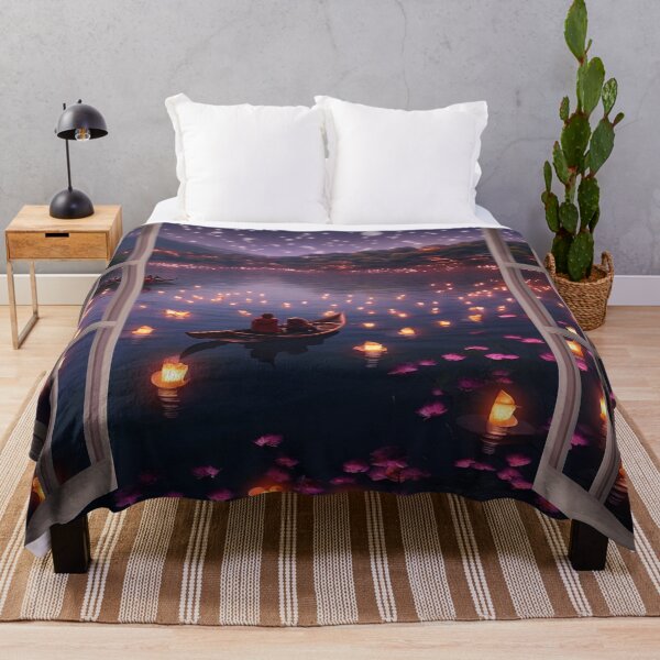 Item preview, Window view of lake with lanterns designed and sold by zand-n-zive.