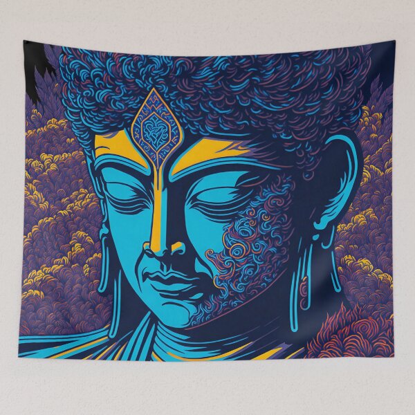 Item preview, Colorful trippy buddha wisdom designed and sold by ZenStickConcept.