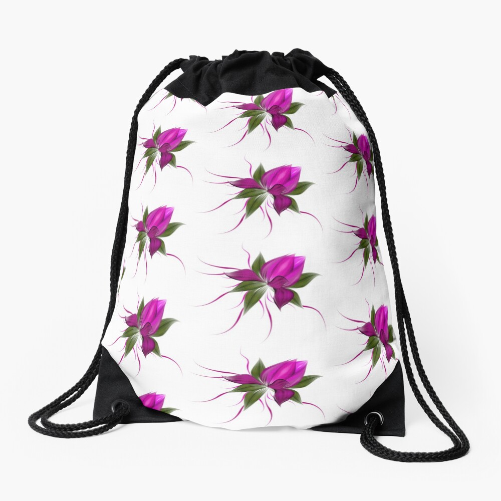 Pink Bloom Drawstring Bag