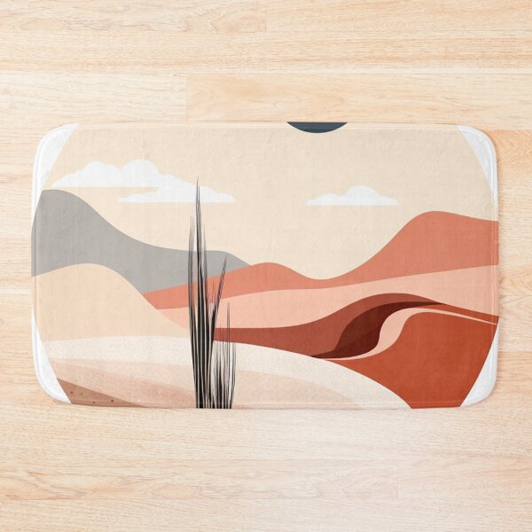 Item preview, Boho minimal art of sunset in desert full of waves designed and sold by ArchanaAsh.