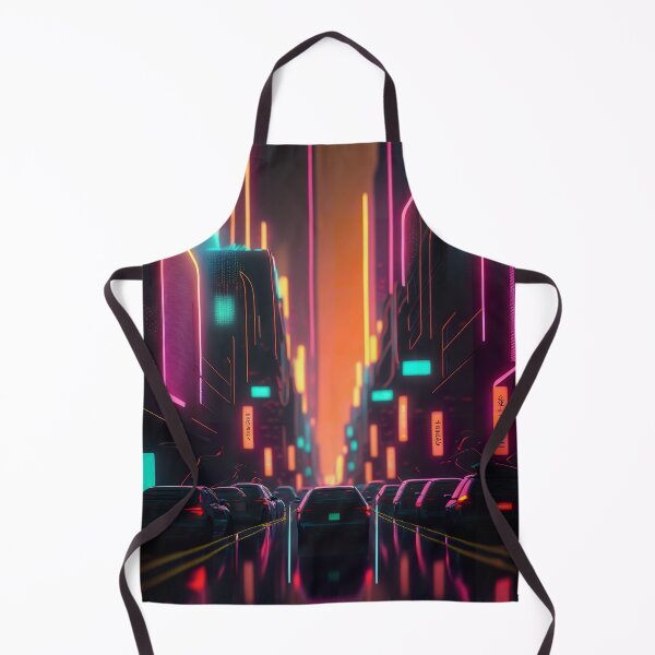 Item preview, Car on Neon City Street designed and sold by cyberartmaker.
